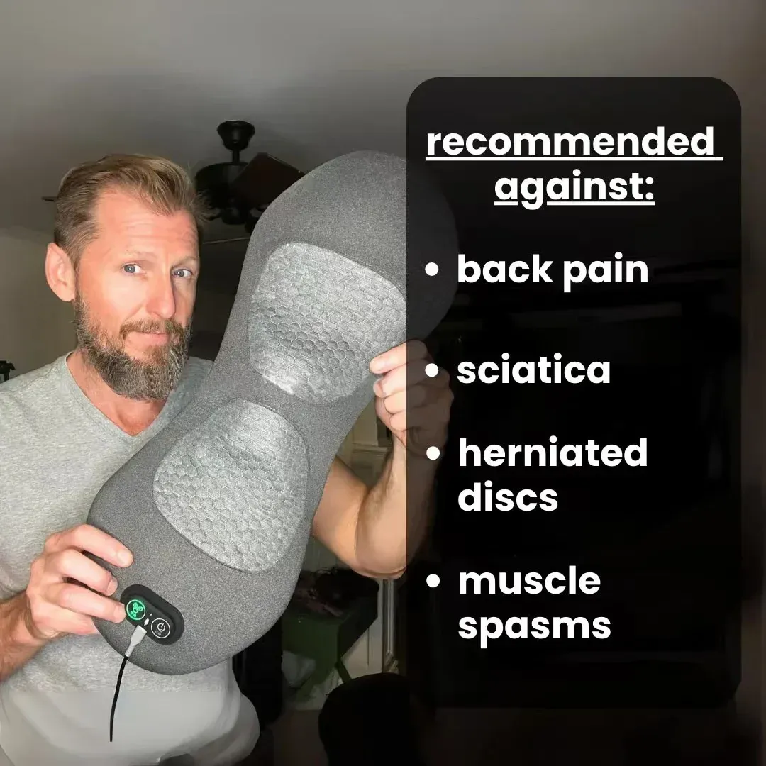 Détail du coussin de massage lombaire