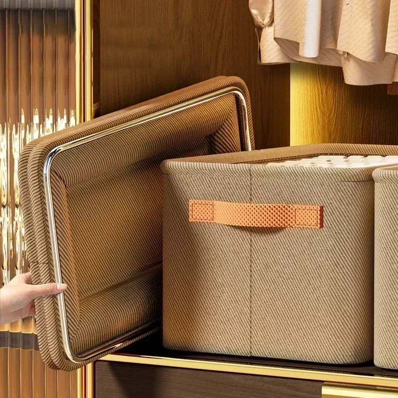 Boîte de rangement pour garde-robe, organiseur de tiroirs pour sous-vêtements, chaussettes, soutiens-gorge et pantalons, idéal pour placard et chambre à coucher 4