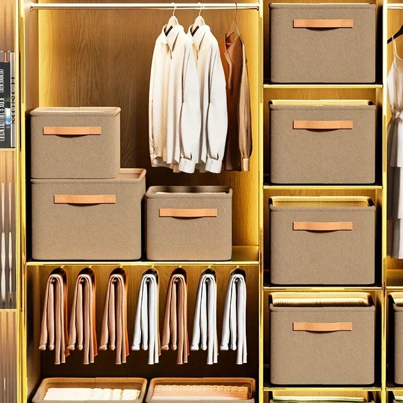 Boîte de rangement pour garde-robe, organiseur de tiroirs pour sous-vêtements, chaussettes, soutiens-gorge et pantalons, idéal pour placard et chambre à coucher 6