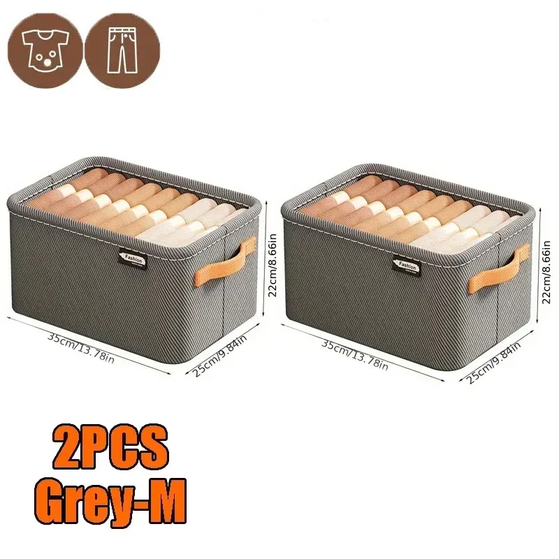Boîte de rangement pour garde-robe, organiseur de tiroirs pour sous-vêtements, chaussettes, soutiens-gorge et pantalons, idéal pour placard et chambre à coucher 7