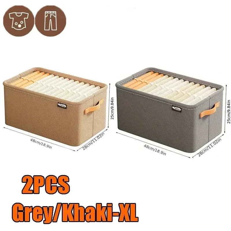 Boîte de rangement pour garde-robe, organiseur de tiroirs pour sous-vêtements, chaussettes, soutiens-gorge et pantalons, idéal pour placard et chambre à coucher 9