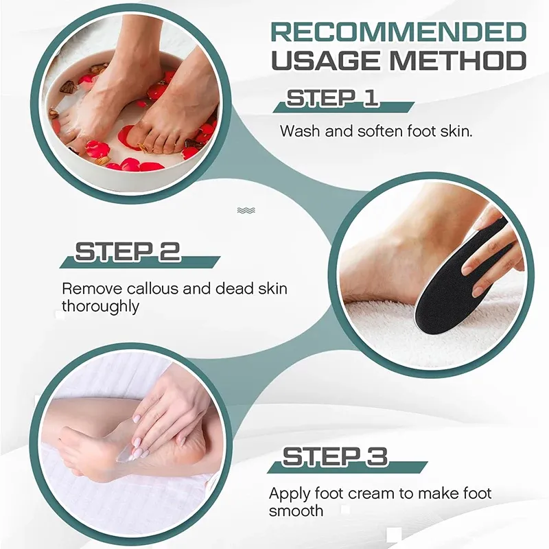 Râpe à pieds professionnelle double face, pour éliminer les callosités et les peaux mortes 4