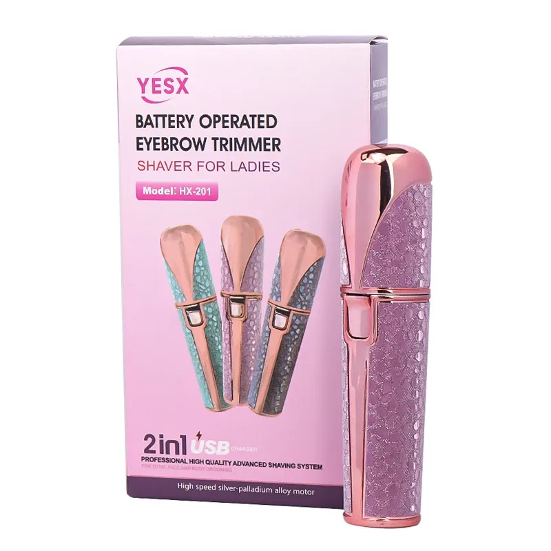 Rasoir électrique USB pour sourcils et duvet du visage, indolore, pour femme 7