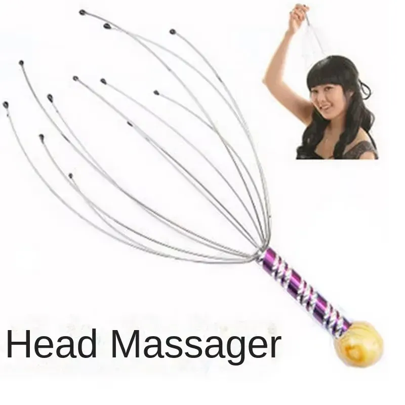 Masseur de tête relaxant anti-fatigue, stimulateur du cuir chevelu en forme de pieuvre 6
