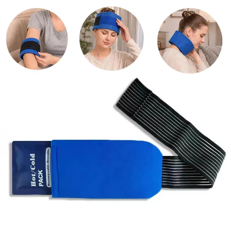 Compresse de gel réutilisable, compresse froide souple, enveloppe réfrigérante, compresse chaude et froide réglable pour le coude, le pied, le genou, le poignet, la jambe, le cou, soins de santé 1