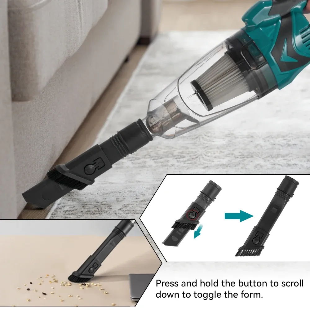 Makita – Aspirateur électrique sans fil à main, double usage, portable et haute puissance, pour le nettoyage des bornes de batterie 6