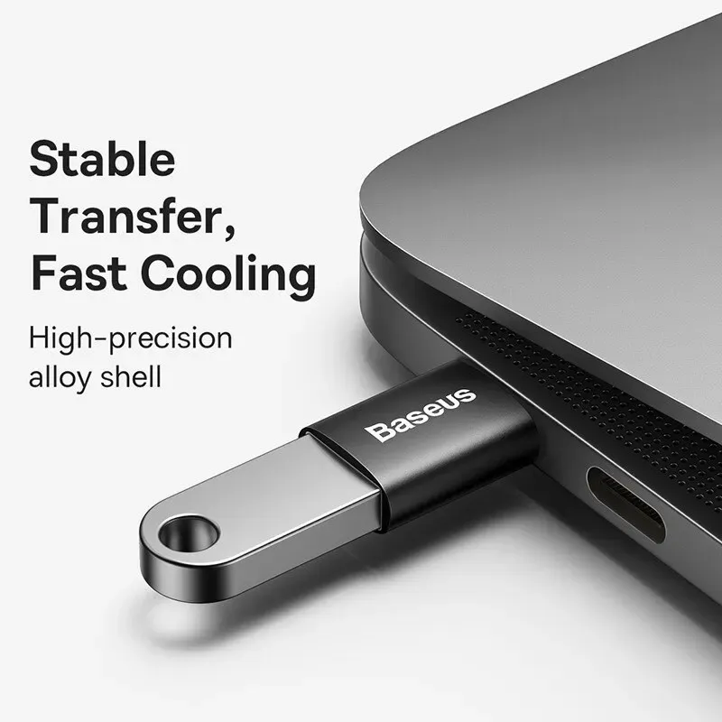 Adaptateur OTG USB Type-C pour transfert de données, convertisseur femelle vers mâle avec charge rapide, compatible ordinateur portable, MacBook et Samsung 2