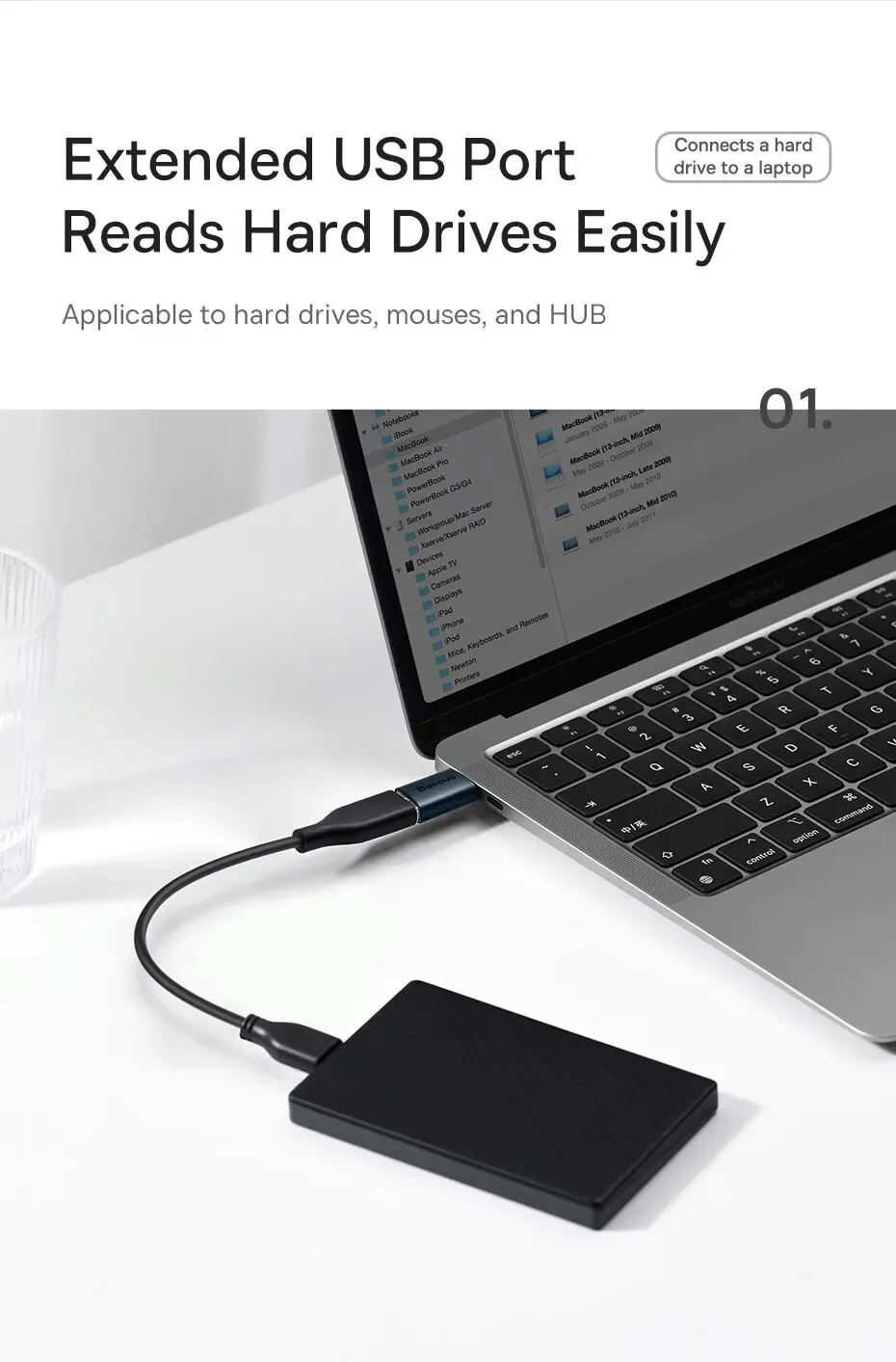 Connecteur USB-A de l'adaptateur