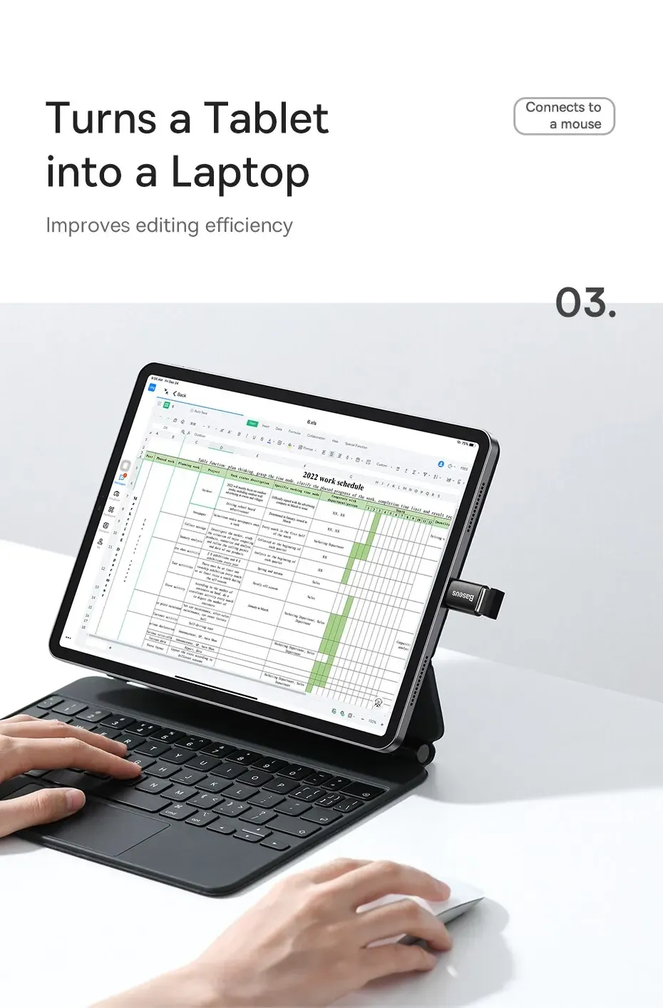 Adaptateur Baseus au quotidien
