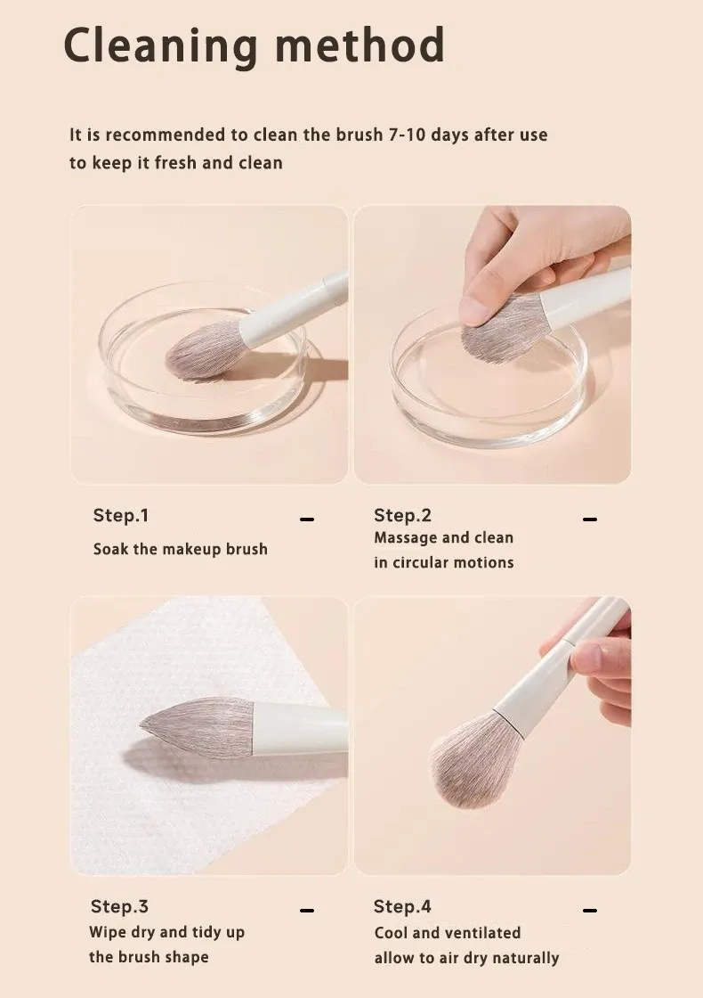 Pinceaux de maquillage dans leur présentation