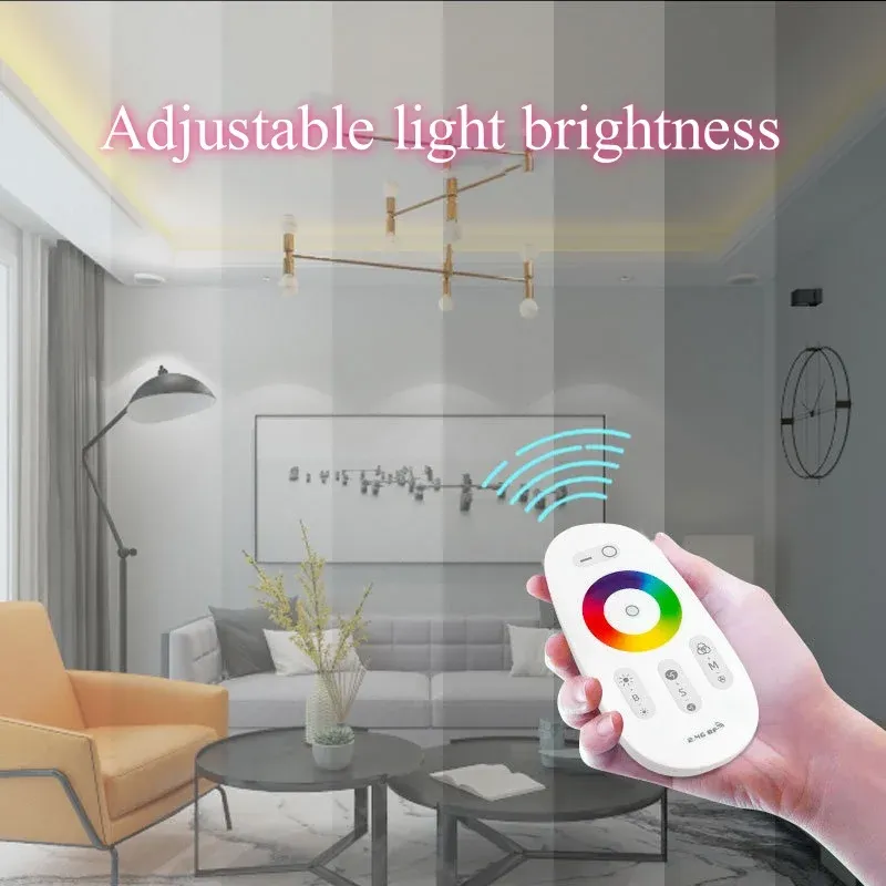 Contrôleur LED sans fil 12V 24V 18A 2,4 GHz, contrôleur RGBW à panneau tactile mural pour bandes LED RGB, ampoules et spots LED 4