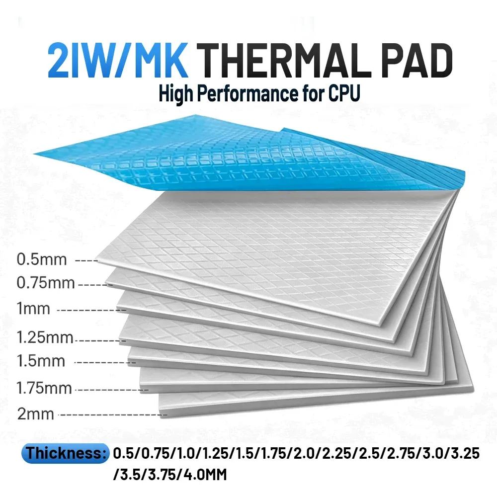 Coussin thermique en silicone souple 21 W/m·K pour CPU, GPU, SSD et PS4