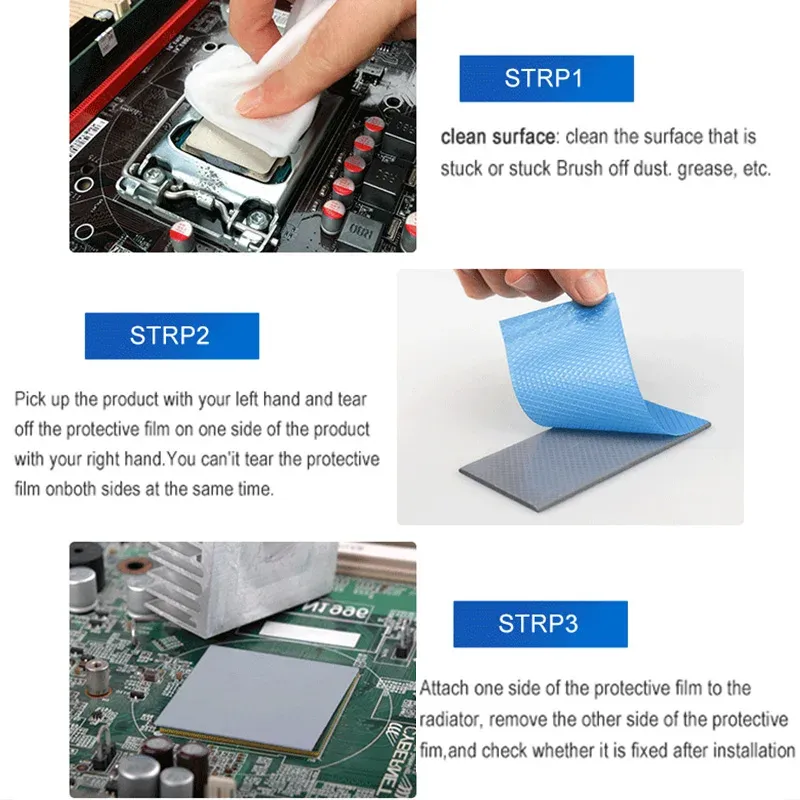 Coussin thermique en silicone souple 21 W/m·K pour CPU, GPU, SSD et PS4 4
