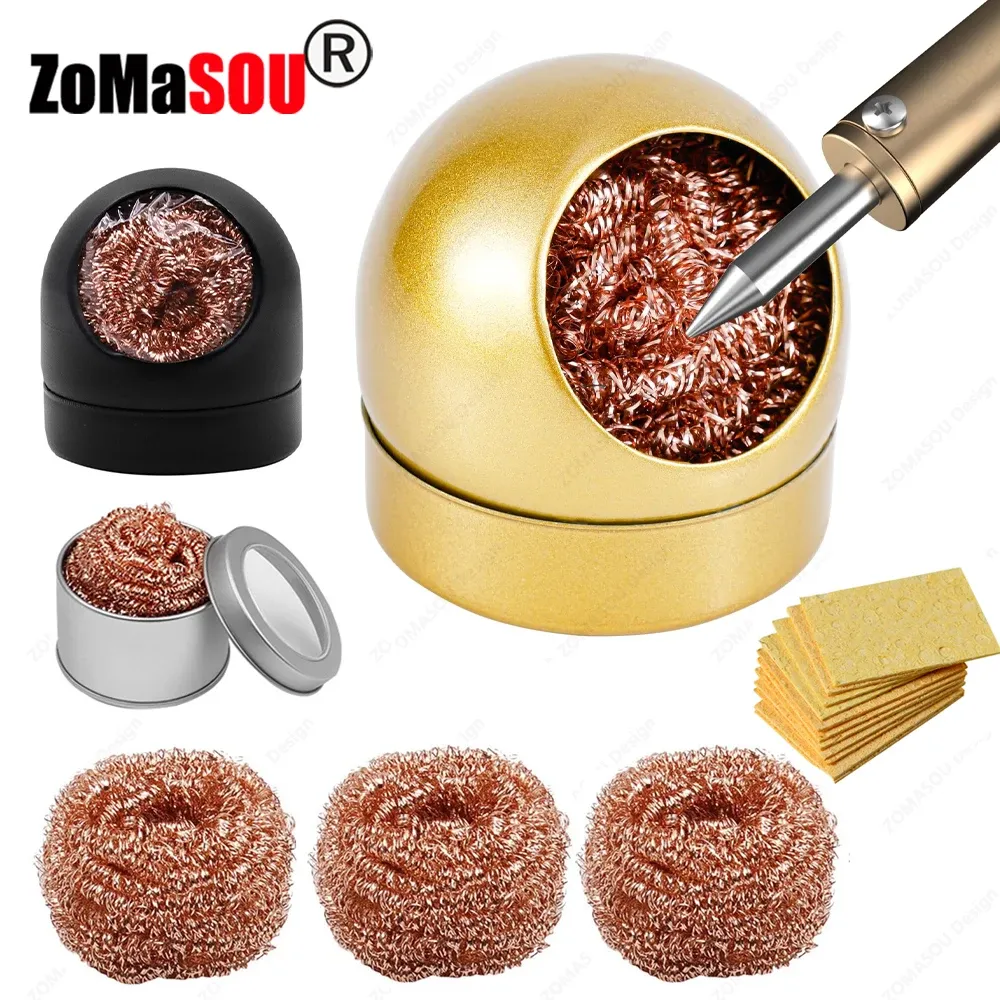 Nettoyeur de panne de fer à souder, boule de nettoyage à dessouder, dissolvant d'étain, filtre à mailles de fer à souder, support de fil métallique, boule en acier