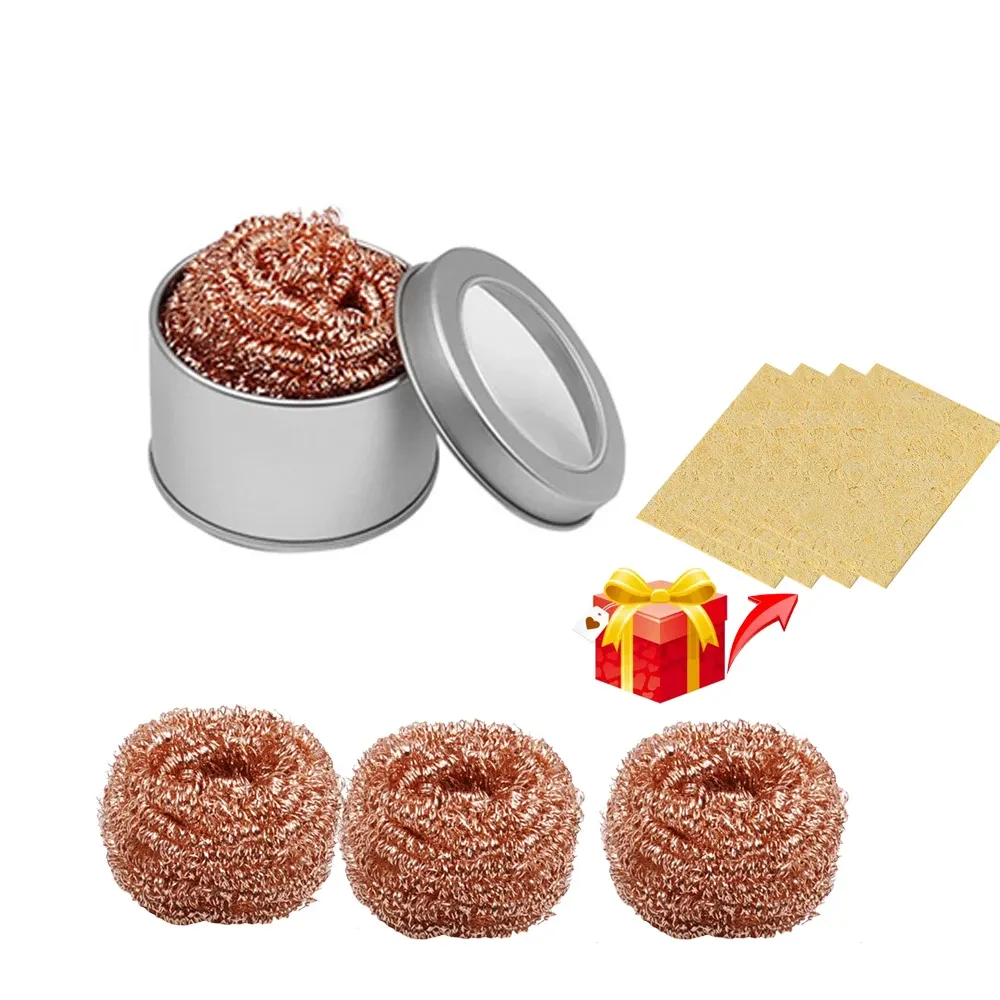 Nettoyeur de panne de fer à souder, boule de nettoyage à dessouder, dissolvant d'étain, filtre à mailles de fer à souder, support de fil métallique, boule en acier 12