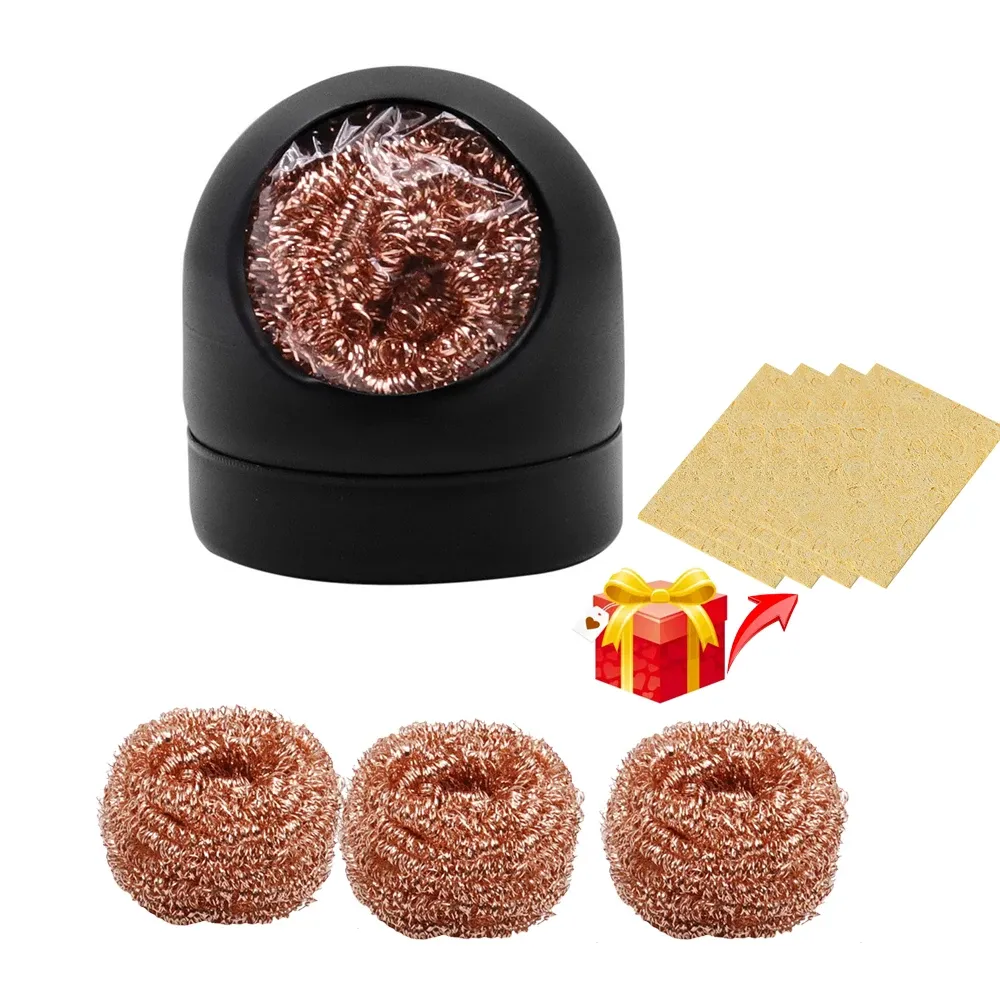 Nettoyeur de panne de fer à souder, boule de nettoyage à dessouder, dissolvant d'étain, filtre à mailles de fer à souder, support de fil métallique, boule en acier 11