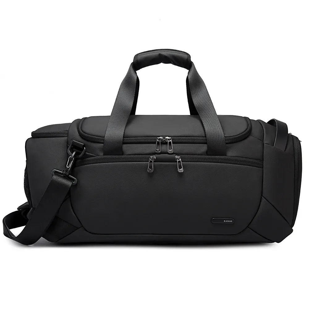 BANGE – Sacs polochons de sport imperméables avec compartiment à chaussures, sac de sport 21 pouces pour hommes avec compartiment humide et sec, sac de voyage 8
