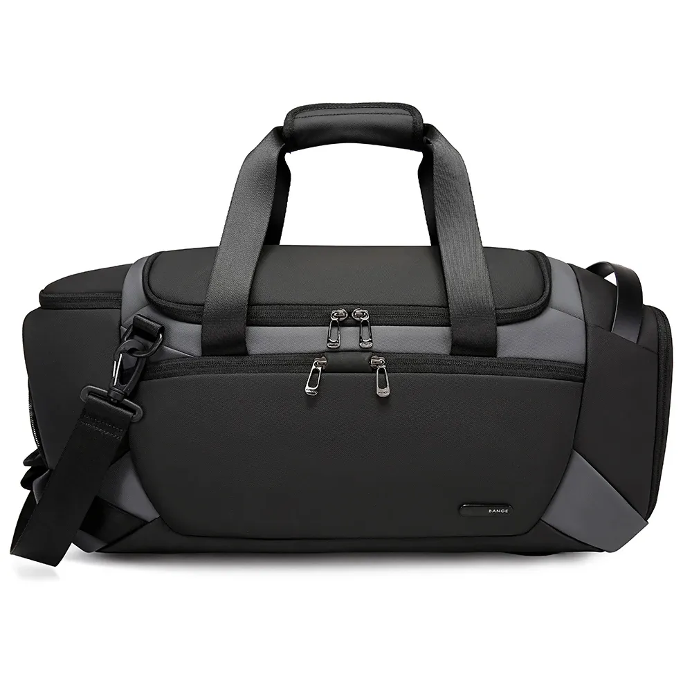 BANGE – Sacs polochons de sport imperméables avec compartiment à chaussures, sac de sport 21 pouces pour hommes avec compartiment humide et sec, sac de voyage 7