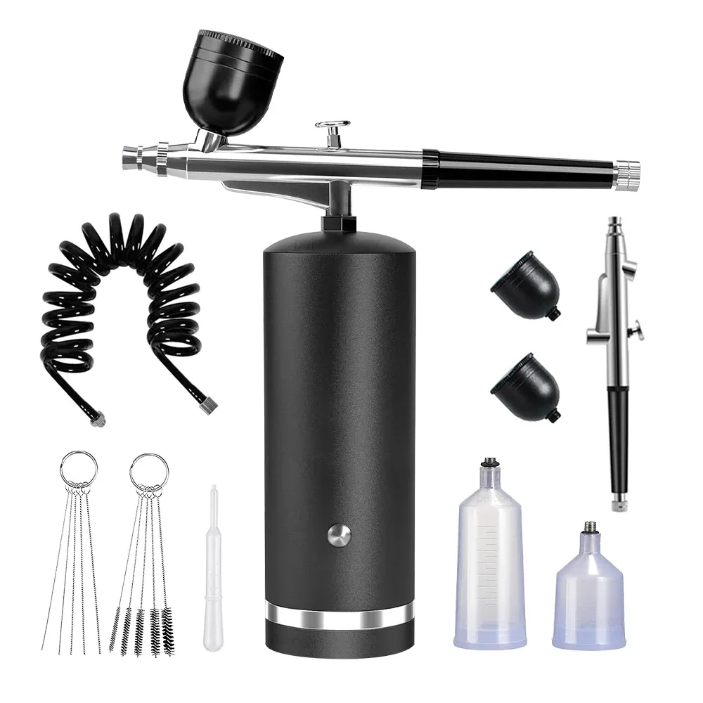 Aérographe portable avec mini compresseur pour nail art, peinture et modélisation 9