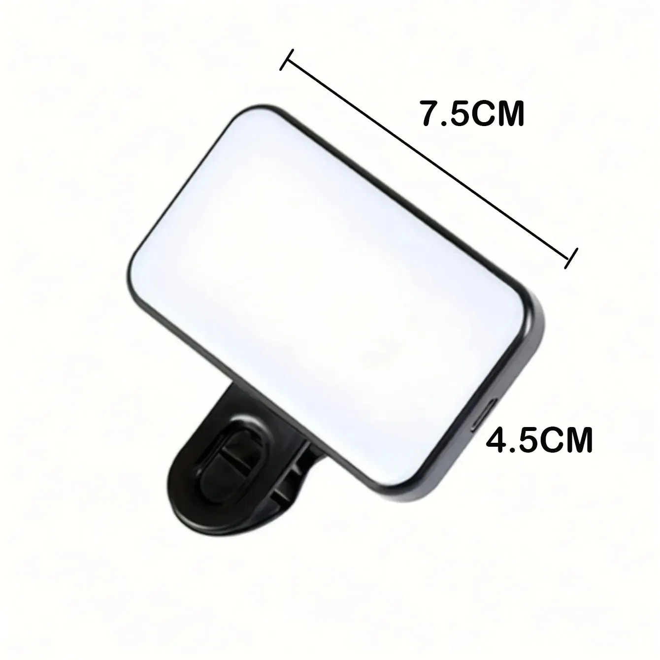 Mini lampe de remplissage portable pour selfie, avec 3 modes d'éclairage, luminosité réglable et pince de fixation pour téléphone portable et ordinateur 5