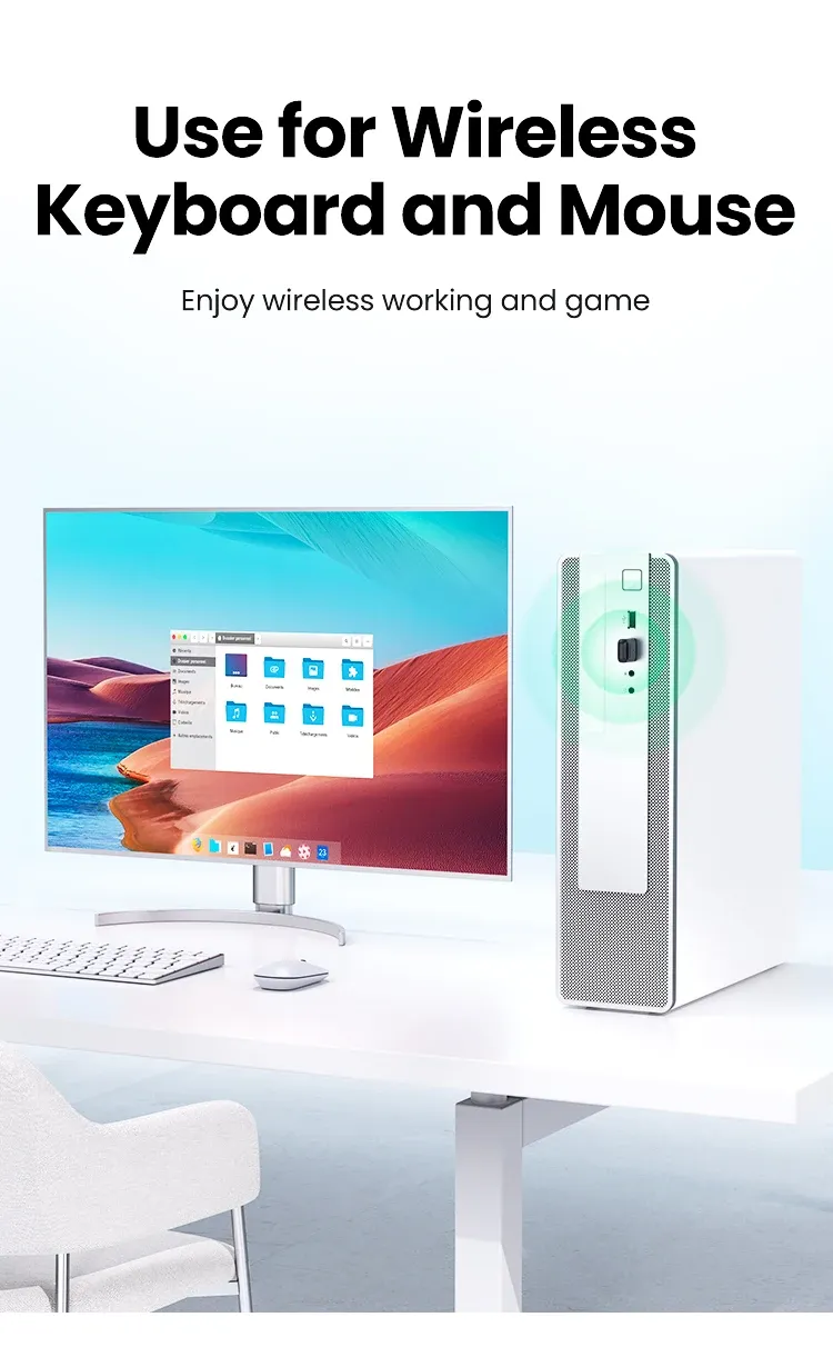 Adaptateur Bluetooth dans un espace de travail moderne