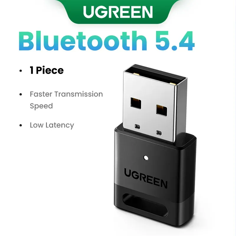 UGREEN Adaptateur Bluetooth USB 6.0 / 5.4 pour PC, Dongle Bluetooth pour souris et clavier sans fil, récepteur audio et émetteur musical USB 8