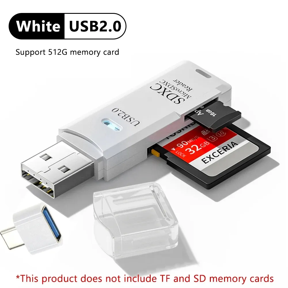 Tutew – Lecteur de cartes multifonction 2 en 1, USB 3.0/2.0, haute vitesse, compatible TF et SD, pour ordinateur, tablette, appareil photo, ordinateur portable et véhicule 9