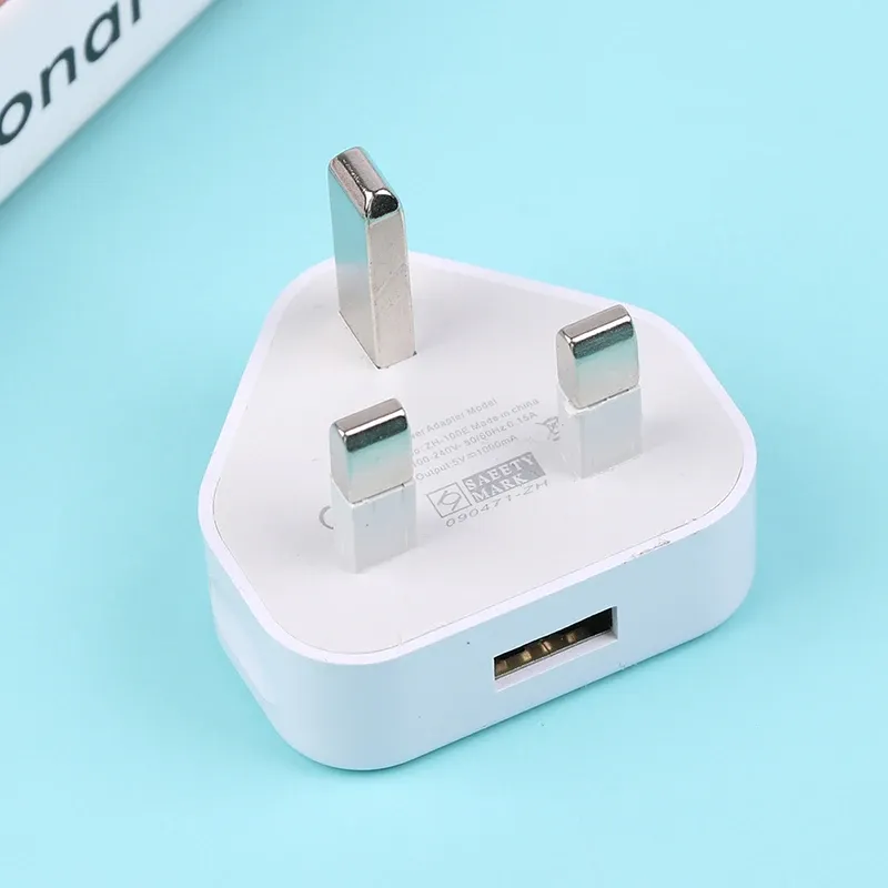 Adaptateur de chargeur mural universel 3 broches, fiche britannique, avec 1 ou 2 ports USB, pour iPhone 11, Samsung et Huawei 3