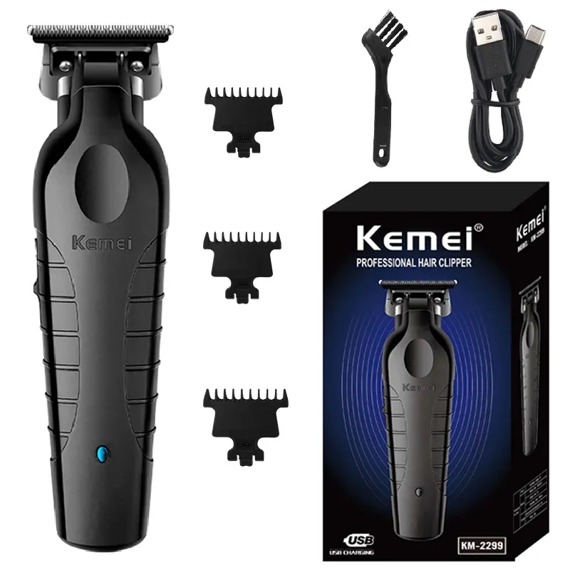 Tondeuse à cheveux sans fil professionnelle Kemei 2299 à lame zéro écart (0 mm) 7