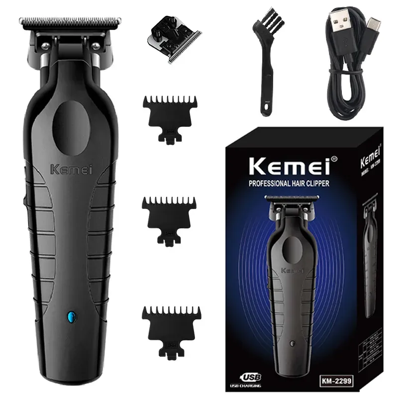 Tondeuse à cheveux sans fil professionnelle Kemei 2299 à lame zéro écart (0 mm) 9