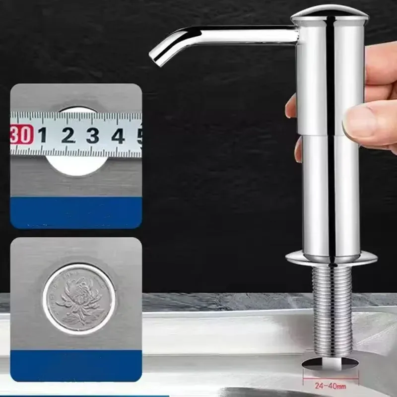 Distributeur de savon pour évier de cuisine avec tube d'extension en silicone de 40 pouces 6