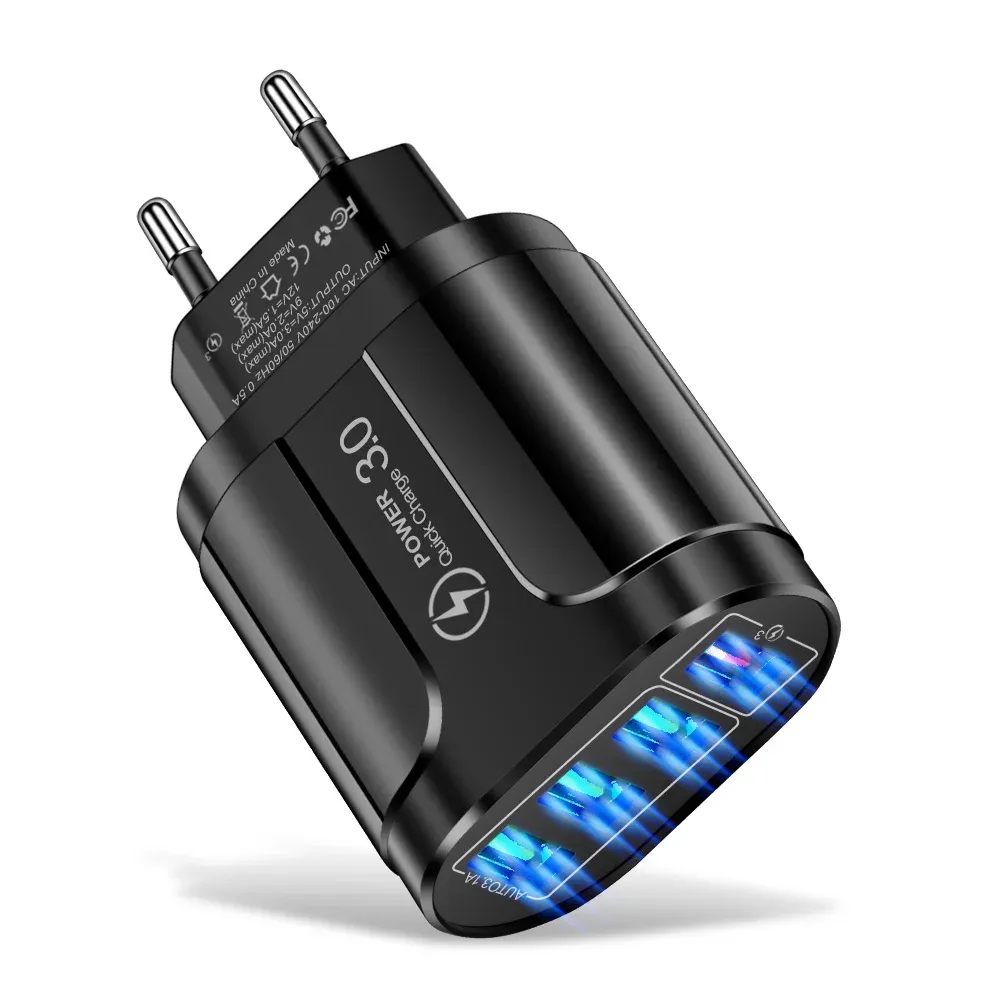 Chargeur USB mural dans un environnement domestique