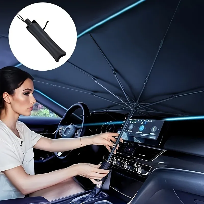Pare-soleil de pare-brise pour voiture, pliable, compatible avec la plupart des véhicules, revêtement réfléchissant