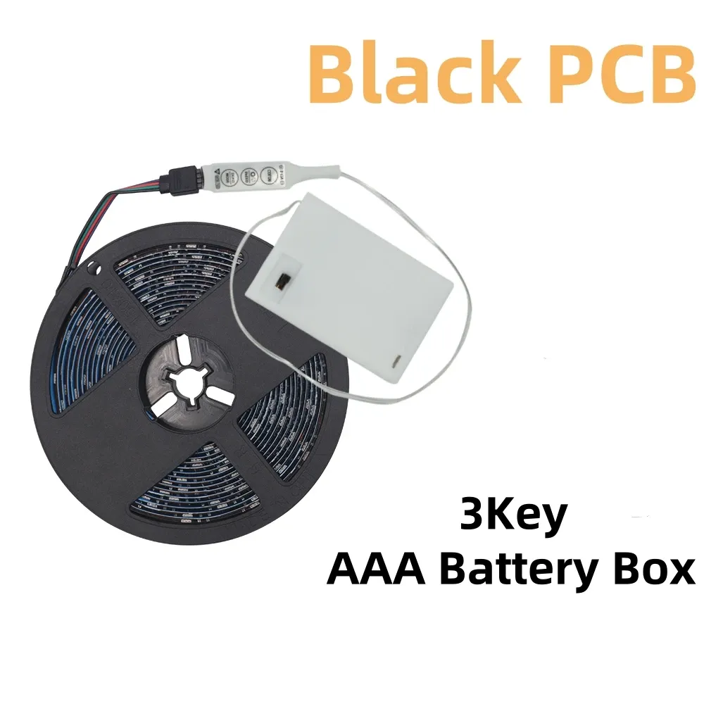Bande lumineuse LED RGB 5050 alimentée en 5 V CC, IP21/IP65, avec télécommande à 3, 24 ou 44 touches, pour usage intérieur et extérieur 10