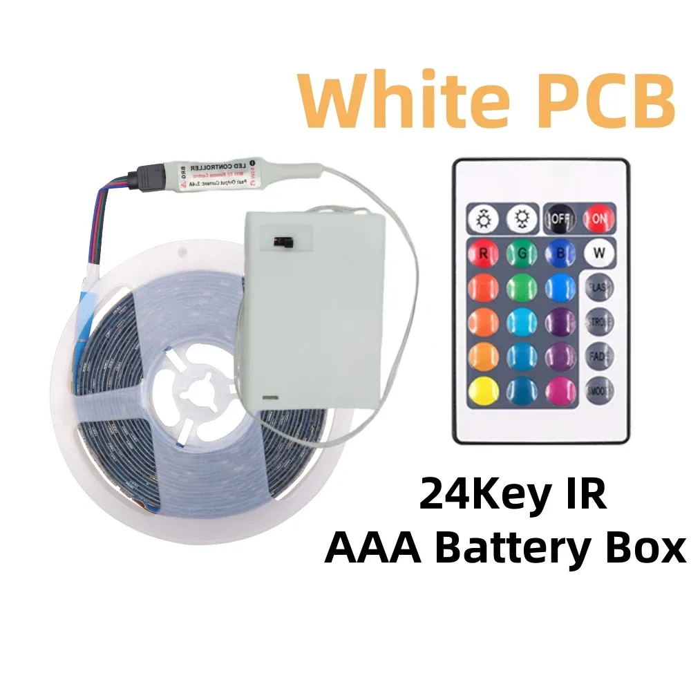 Bande lumineuse LED RGB 5050 alimentée en 5 V CC, IP21/IP65, avec télécommande à 3, 24 ou 44 touches, pour usage intérieur et extérieur 9
