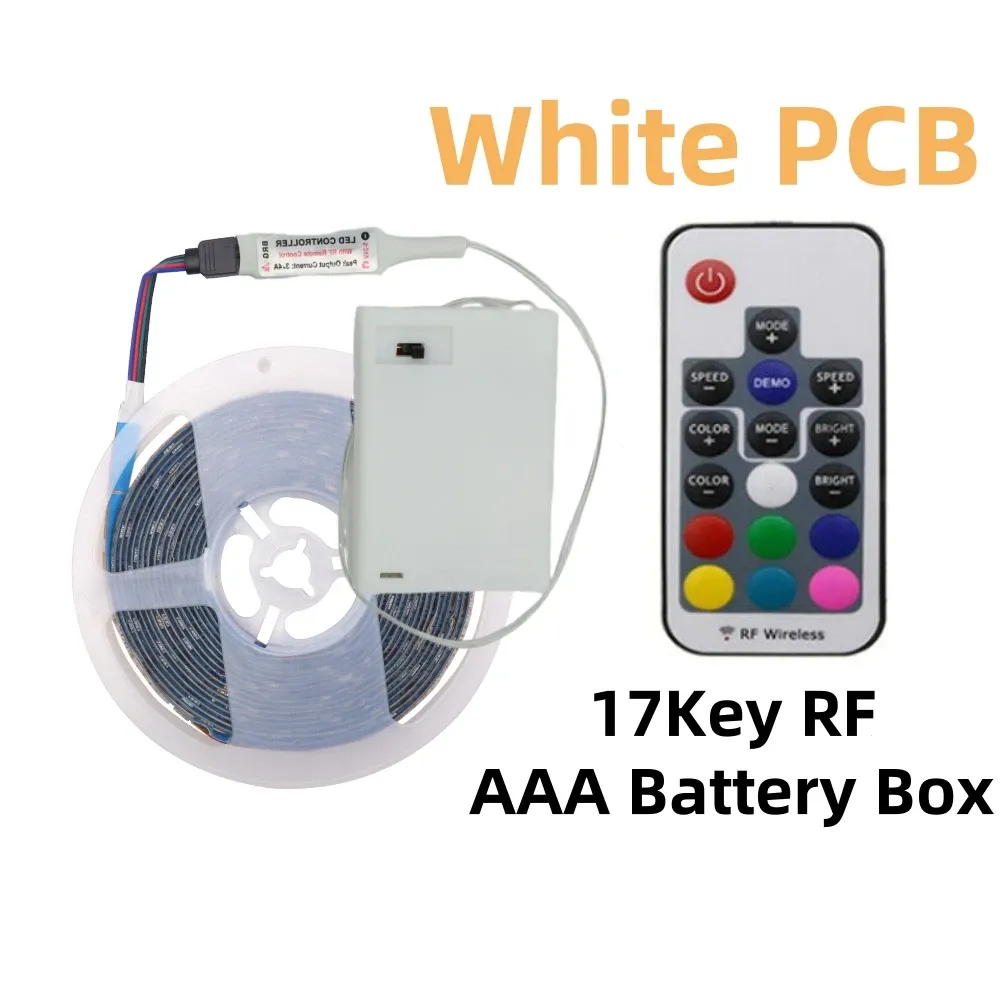 Bande lumineuse LED RGB 5050 alimentée en 5 V CC, IP21/IP65, avec télécommande à 3, 24 ou 44 touches, pour usage intérieur et extérieur 8