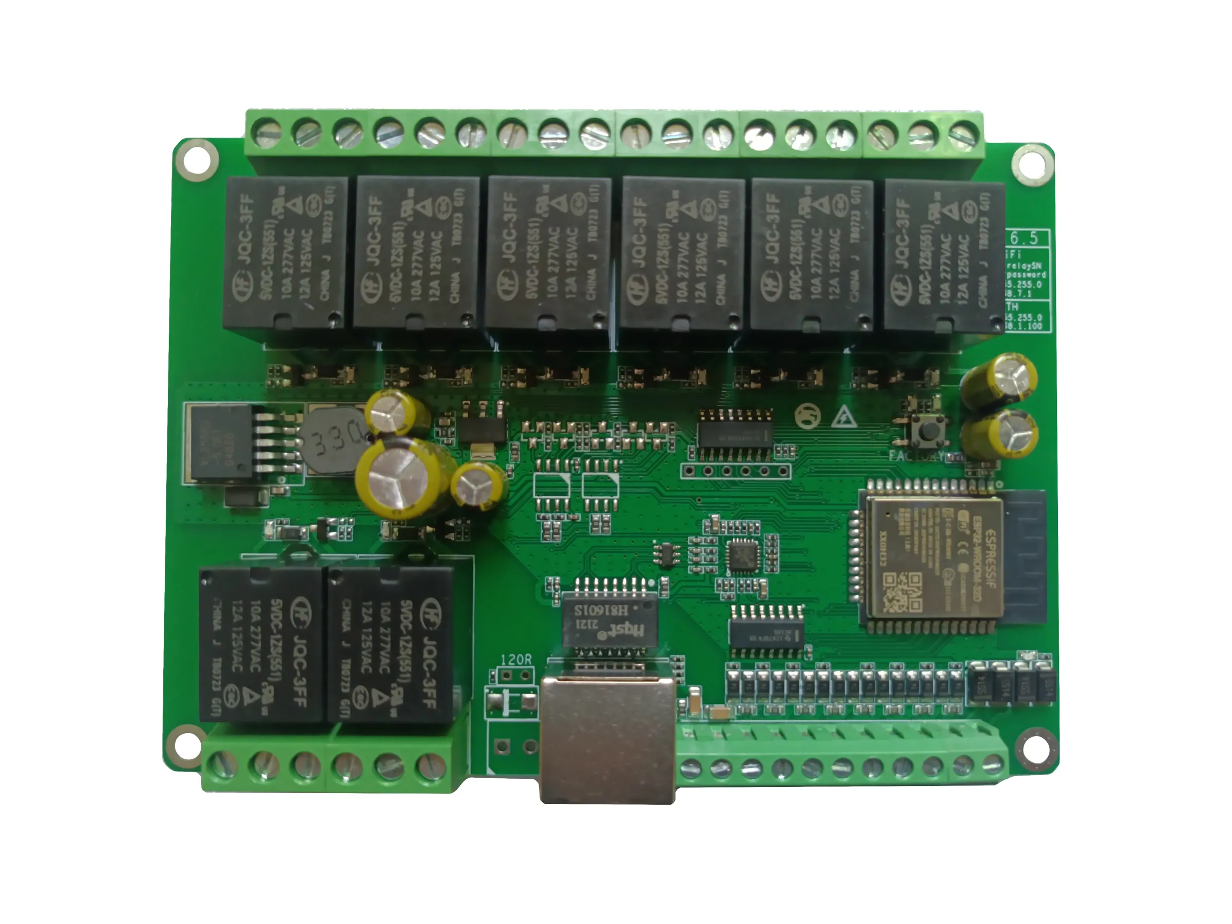 Module relais Ethernet et WiFi avec commutateur, minuterie et planification, compatible Modbus, MQTT, TCP/UDP, HTTP, CoAP, RS485 et Domoticz 8