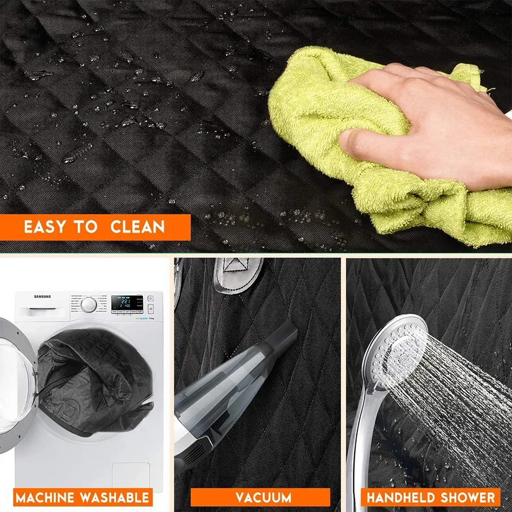 Housse de siège arrière imperméable pour chien avec fenêtre en filet, anti-rayures et antidérapante, taille standard 4