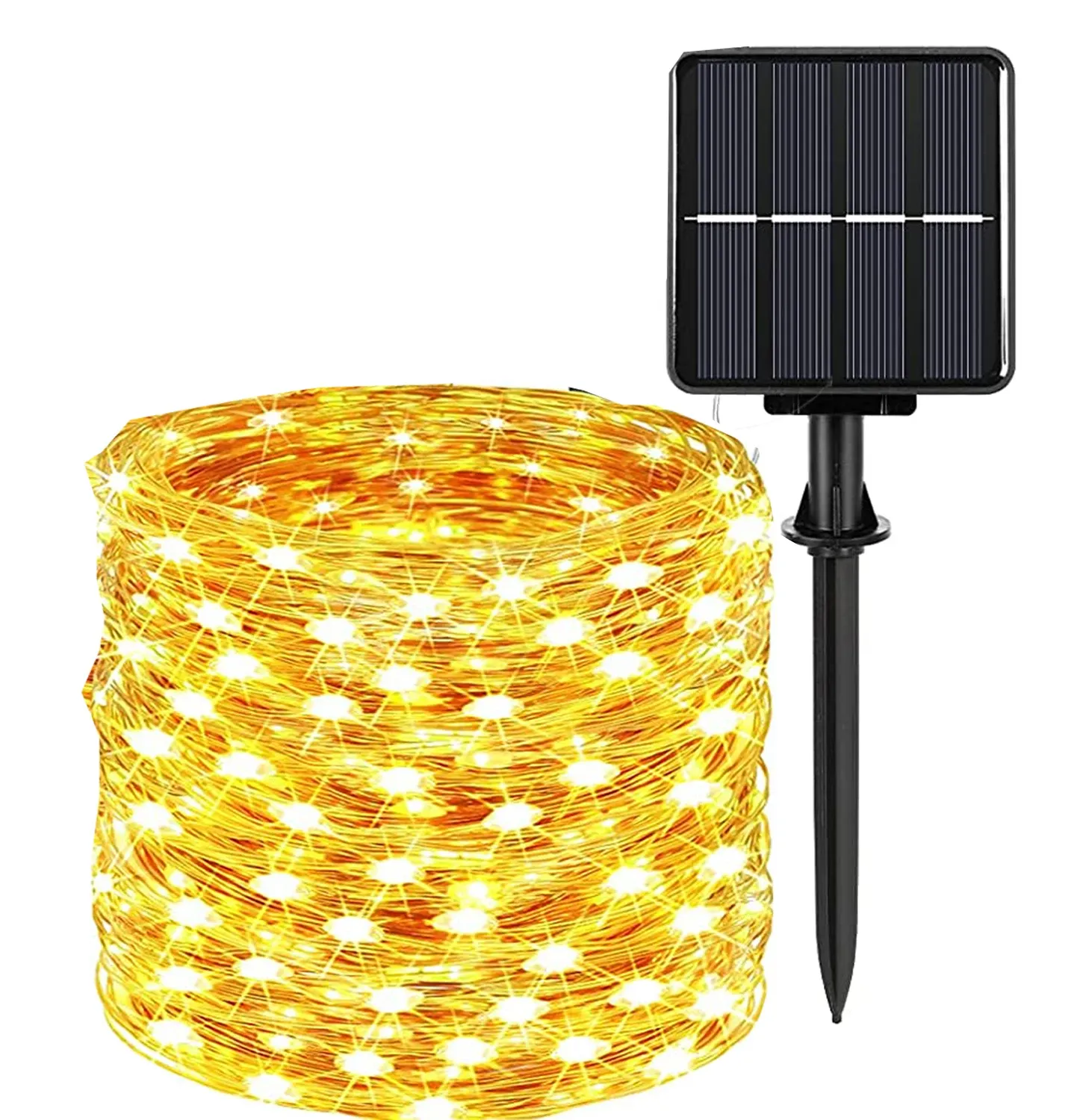 Guirlande lumineuse solaire LED d'extérieur étanche, 8 modes, 7 m / 12 m / 22 m / 32 m 15