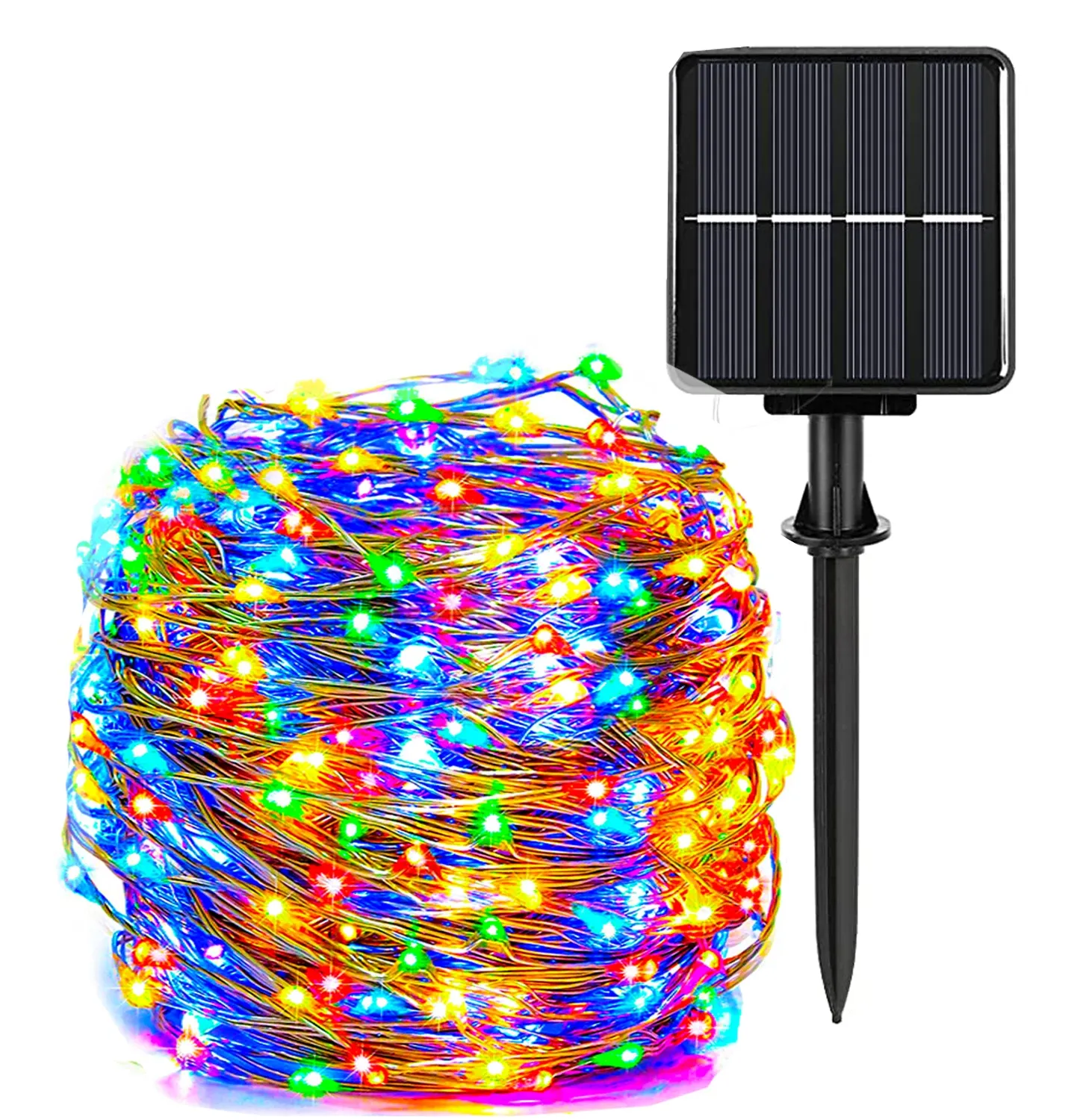 Guirlande lumineuse solaire LED d'extérieur étanche, 8 modes, 7 m / 12 m / 22 m / 32 m 16