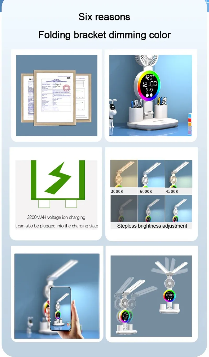 Détail du design de la lampe LED rechargeable