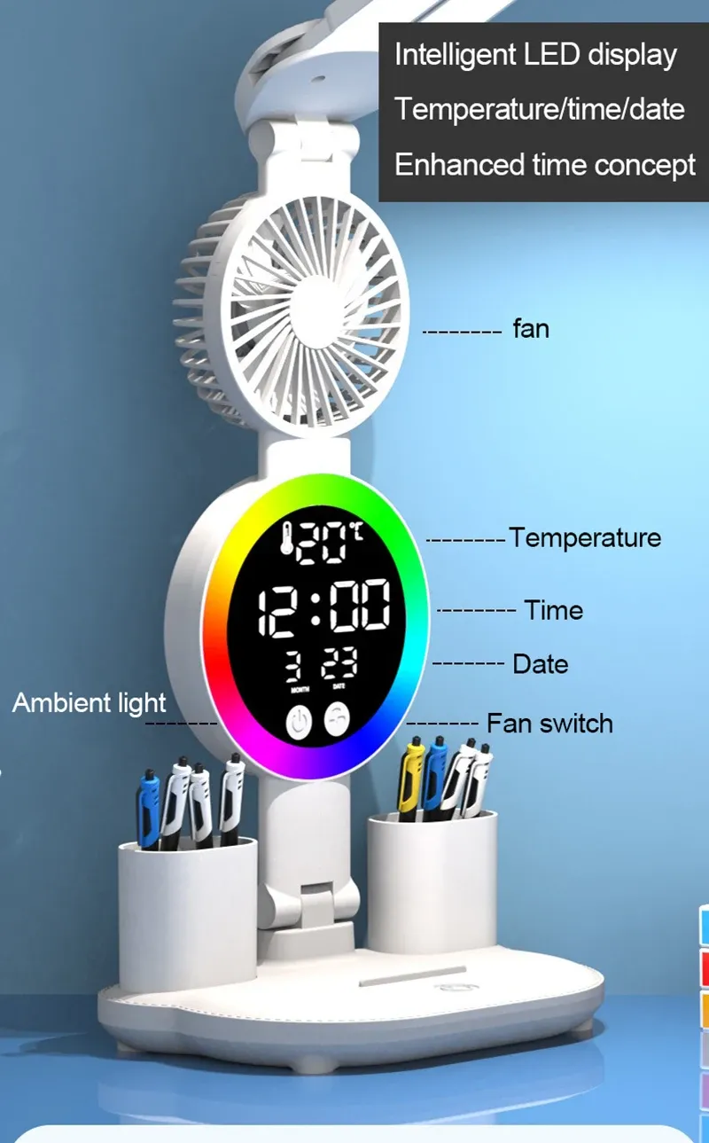 Lampe LED de bureau dans un intérieur raffiné