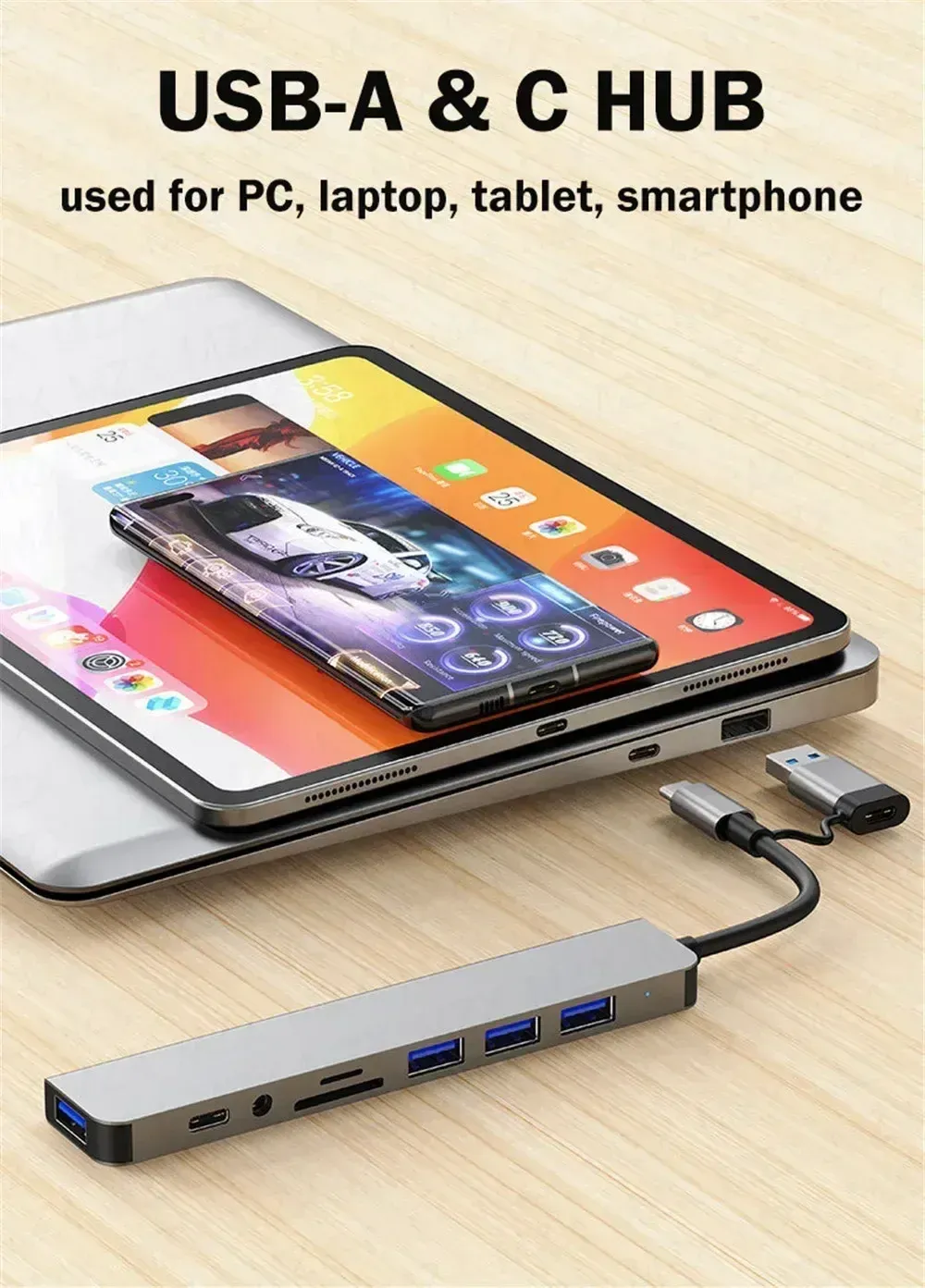 Hub USB-C multiport design