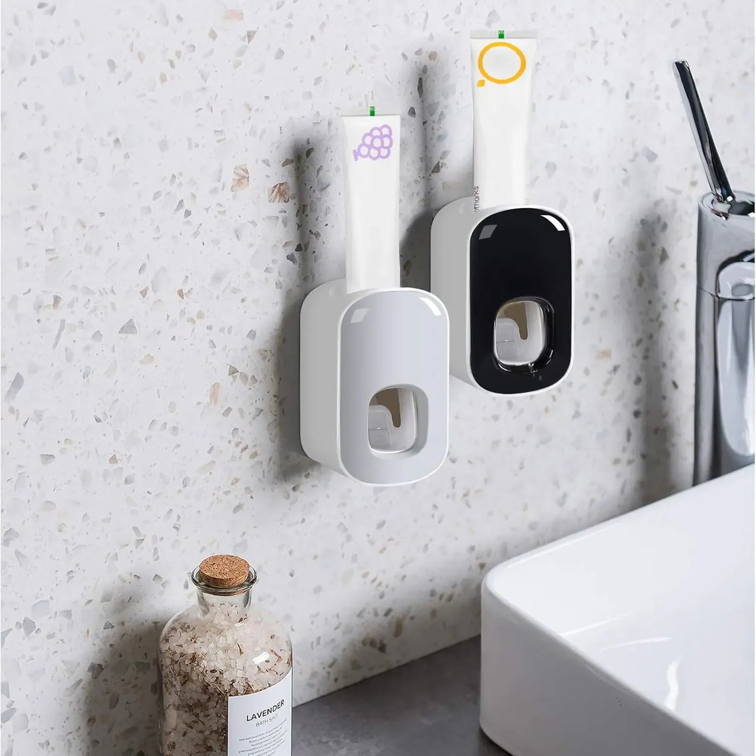 Distributeur automatique de dentifrice étanche avec support mural pour salle de bain 3