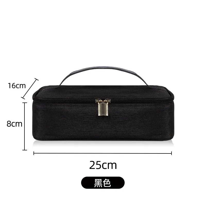 Sac Bento Isotherme Rectangulaire avec Poignée, Double Zip Étanche et Portable 10