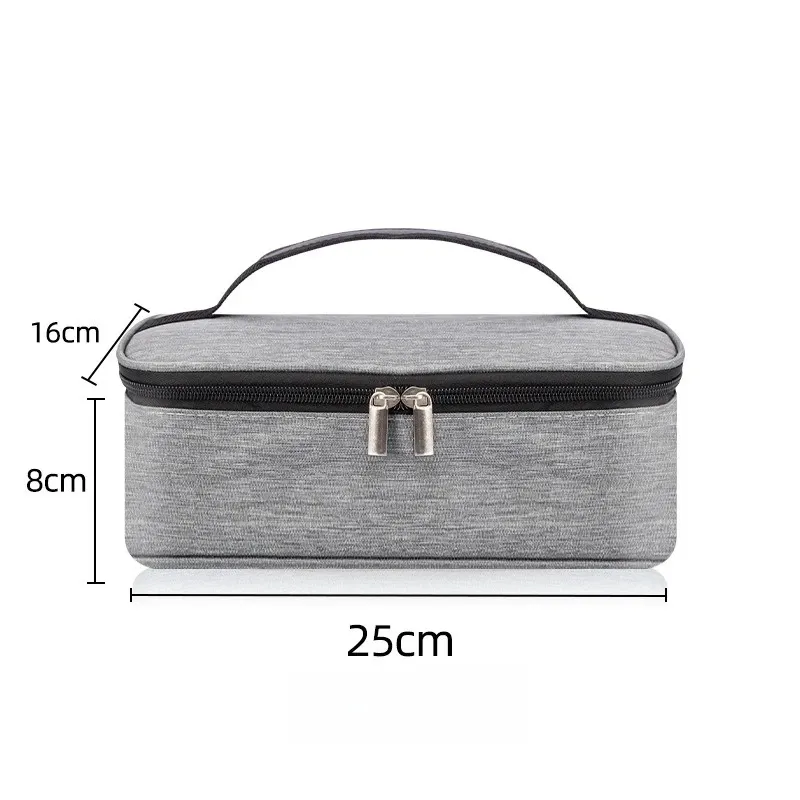 Sac Bento Isotherme Rectangulaire avec Poignée, Double Zip Étanche et Portable 9
