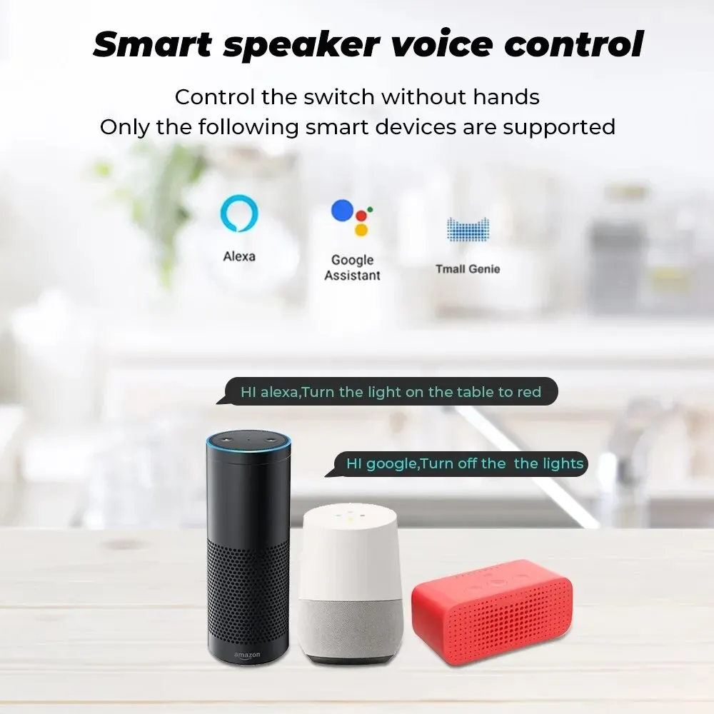 Interrupteur intelligent Wi-Fi DIY sans fil avec télécommande, compatible Alexa et Google Home 4