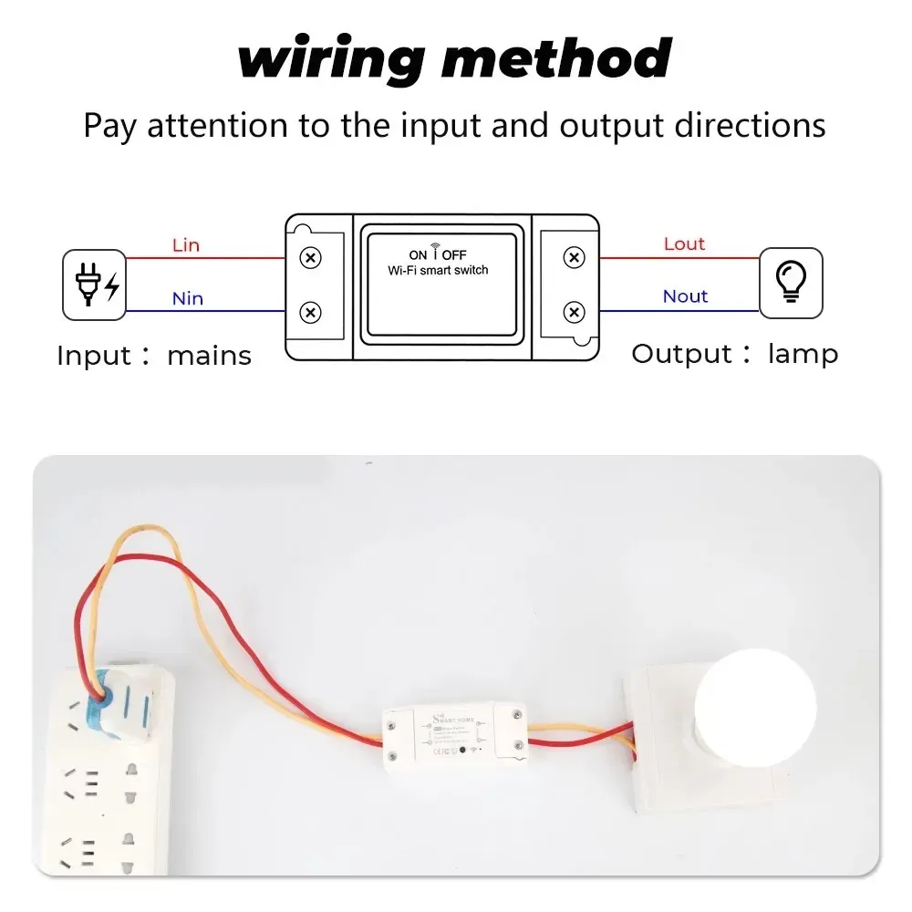 Interrupteur intelligent Wi-Fi DIY sans fil avec télécommande, compatible Alexa et Google Home 6