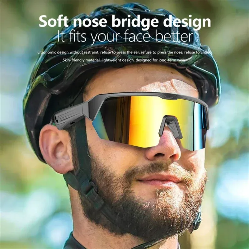 Lunettes intelligentes Bluetooth pour le cyclisme avec écouteurs audio intégrés