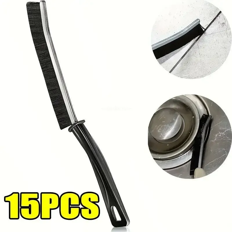 Brosse de nettoyage pour fentes, idéale pour fenêtres, chambres, plinthes et carrelages de cuisine, avec poils d'extrémité morte, accessoire ménager 11